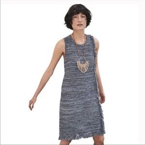 Anthropologie Holding Horses blue fringe dress, Large